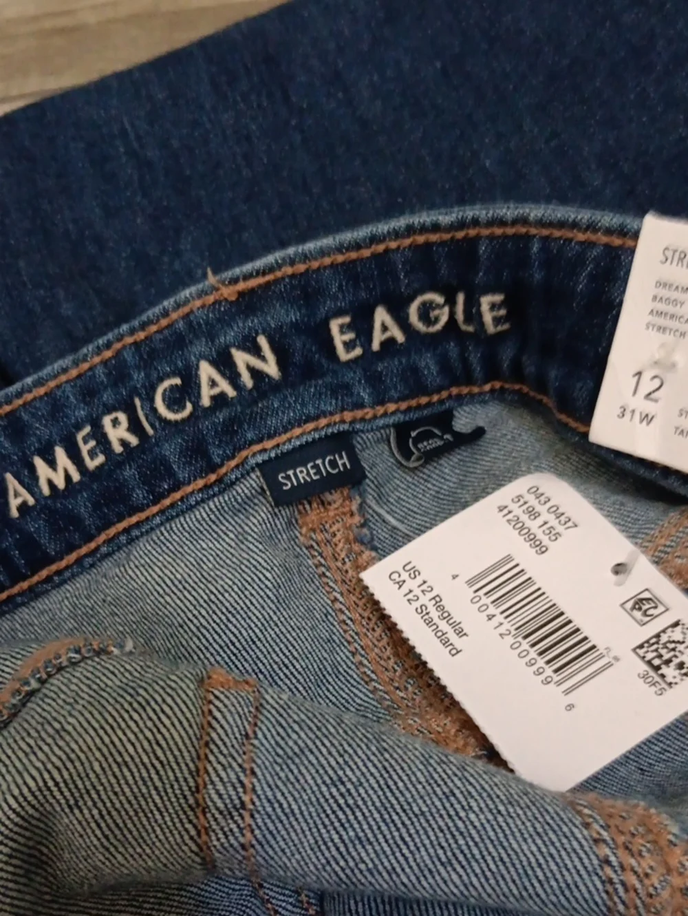 AMERICAN EAGLE..DREAMY DRAPE LOW RISE BAGGY WIDE LEG..SIZE 12